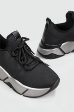 Nefes Alır Kalın Taban Bağcıklı Syh Platin Kadın Spor Ayakkabı RSL-400 Kadın Sneaker Beınsteps Beinsteps RSL-400 22Y