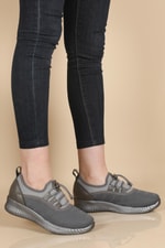 Nefes Alır Ortopedik Gri Kadın Ayakkabı Fanny Kadın Rahat / Confort Anatomik Beınsteps VARBA 802 Fanny Kadın Sneakers