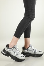 Nefes Alır Ortopedik Gümüş Siyah Kadın Spor Ayakkabı CELOSİA Kadın Sneaker Beınsteps BEİNSTEPS Celosia 605 ZEN SPOR