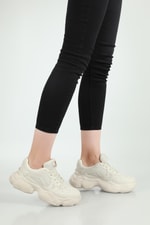 Nefes Alır Rahat Bej Kadın Spor Ayakkabı 141 Kadın Günlük Spor Ayakkabı Dark Step DARKSTEP 141 ZEN ANORAK SPOR