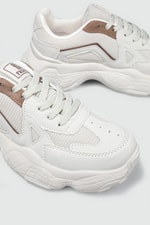 Nefes Alır Rahat Bej Vizon Kadın Spor Ayakkabı 141 Kadın Günlük Spor Ayakkabı Dark Step DARKSTEP 141 ZEN ANORAK SPOR