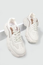 Nefes Alır Rahat Bej Vizon Kadın Spor Ayakkabı 141 Kadın Günlük Spor Ayakkabı Dark Step DARKSTEP 141 ZEN ANORAK SPOR