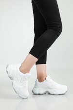 Nefes Alır Rahat Beyaz Kadın Spor Ayakkabı 141 Kadın Günlük Spor Ayakkabı Dark Step DARKSTEP 141 ZEN ANORAK SPOR