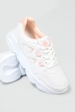 Nefes Alır Rahat Beyaz Pudra Kadın Spor Ayakkabı 144 Kadın Günlük Spor Ayakkabı Dark Step DARKSTEP 144 ZEN ANORAK SPOR