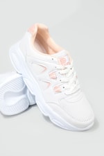Nefes Alır Rahat Beyaz Pudra Kadın Spor Ayakkabı 144 Kadın Günlük Spor Ayakkabı Dark Step DARKSTEP 144 ZEN ANORAK SPOR