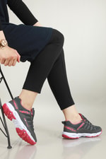 Nefes Alır Rahat Füme Fuşya Kadın Spor Ayakkabı 763 Kadın Günlük Spor Ayakkabı Wickers WİCKERS 763 ZEN SPOR AYAK