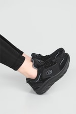 Nefes Alır Rahat Günlük Siyah Kadın Spor Ayakkabı 5202 Kadın Günlük Spor Ayakkabı Conpax CONPAX 5202 ZEN FİLELİ