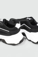 Nefes Alır Rahat Siyah Beyaz Kadın Spor Ayakkabı 141 Kadın Günlük Spor Ayakkabı Dark Step DARKSTEP 141 ZEN ANORAK SPOR