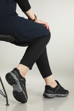 Nefes Alır Rahat Siyah Füme Kadın Spor Ayakkabı 763 Kadın Günlük Spor Ayakkabı Wickers WİCKERS 763 ZEN SPOR AYAK
