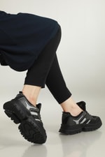 Nefes Alır Rahat Siyah Gümüş Unisex Spor Ayakkabı 5154 Unisex Günlük Spor Ayakkabı Conpax CONPAX 5154 UNİSEX SPOR AYAK