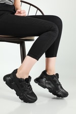 Nefes Alır Rahat Siyah Kadın Spor Ayakkabı 142 Kadın Günlük Spor Ayakkabı Dark Step DARKSTEP 142 ZEN ANORAK SPOR