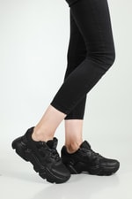Nefes Alır Rahat Siyah Kadın Spor Ayakkabı 142 Kadın Günlük Spor Ayakkabı Dark Step DARKSTEP 142 ZEN ANORAK SPOR