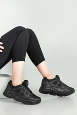 Nefes Alır Rahat Siyah Kadın Spor Ayakkabı 144 Kadın Günlük Spor Ayakkabı Dark Step DARKSTEP 144 ZEN ANORAK SPOR