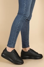 Ortopedik Siyah Siyah Kadın Spor Ayakkabı HELİX Kadın Sneaker Beınsteps BEİNSTEPS Ş-04 HELİX