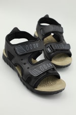 Ortopedik Siyah Unisex Sandalet 820-5 Unisex Sandalet Akım APELLA 820-5 DAKAR UNİSEX