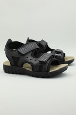 Ortopedik Siyah Unisex Sandalet 820-5 Unisex Sandalet Akım APELLA 820-5 DAKAR UNİSEX