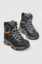 Outdoor Füme Siyah Turuncu Çocuk Spor Ayakkabı 8075 Çocuk Outdoor Stepway STEPWAY 8075 FİLET BOT