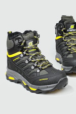 Outdoor Haki Siyah Sarı Çocuk Spor Ayakkabı 8075 Çocuk Outdoor Stepway STEPWAY 8075 FİLET BOT