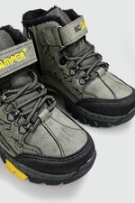 Outdoor Rahat Bağcıklı Fermuarlı Siyah Haki Çocuk Bot 2040 Çocuk bot & Çizme Jamper JAMPER 2040 22K