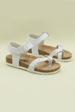 Parmak Arası Beyaz Çocuk Sandalet 161 Çocuk Sandalet Vicco 2981298