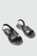 Parmak ArasıSandalet Siyah Sandalet SDY-102 Kadın düz Sandalet MyBella My Bella SDY-102 Kadın 25Y