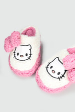 Peluş Kity Pembe Çocuk Panduf HELLOCİTY Çocuk Panduf Beınsteps Hello City Kedi