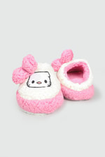 Peluş Kity Pembe Çocuk Panduf HELLOCİTY Çocuk Panduf Beınsteps Hello City Kedi