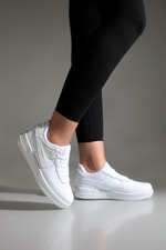Rahat Bağcıklı Günlük Beyaz Unisex Spor Ayakkabı 2290 Unisex Günlük Spor Ayakkabı Lambırlent LAMBIRLENT 2290 UNİSEX SPOR