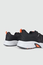 Rahat Bağcıklı Sneaker Siyah Turuncu Erkek Spor Ayakkabı 2709 Erkek Günlük Spor Ayakkabı Wickers WİCKERS 2709 MER AYAK