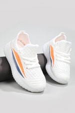 Rahat Cırtlı Beyaz Çocuk Spor Ayakkabı YEZZY Çocuk Günlük Spor Ayakkabı Cool COOL Yezzy Triko 22y