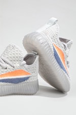 Rahat Cırtlı Gri Çocuk Spor Ayakkabı YEZZY Çocuk Günlük Spor Ayakkabı Cool COOL Yezzy Triko 22y