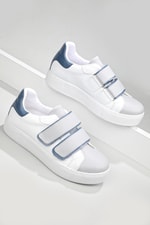 Rahat Cırtlı Kaymaz Taban Beyaz Gri Kadın Spor Ayakkabı LOWCAROLİNE Kadın Sneaker Beınsteps Beinsteps Low Caroline 22K