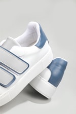 Rahat Cırtlı Kaymaz Taban Beyaz Gri Kadın Spor Ayakkabı LOWCAROLİNE Kadın Sneaker Beınsteps Beinsteps Low Caroline 22K
