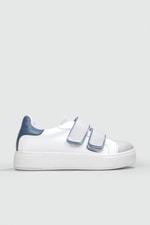 Rahat Cırtlı Kaymaz Taban Beyaz Gri Kadın Spor Ayakkabı LOWCAROLİNE Kadın Sneaker Beınsteps Beinsteps Low Caroline 22K