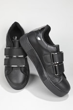 Rahat Cırtlı Kaymaz Taban Siyah Platin Kadın Spor Ayakkabı LOWCAROLİNE Kadın Sneaker Beınsteps Beinsteps Low Caroline 22K