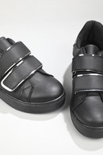 Rahat Cırtlı Kaymaz Taban Siyah Platin Kadın Spor Ayakkabı LOWCAROLİNE Kadın Sneaker Beınsteps Beinsteps Low Caroline 22K