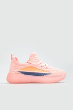 Rahat Cırtlı Pembe Çocuk Spor Ayakkabı YEZZY Çocuk Günlük Spor Ayakkabı Cool COOL Yezzy Triko 22y