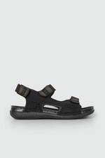Rahat Cırtlı Siyah Unisex Sandalet 171241 Unisex Sandalet Seray CV 171241 UNİSEX SANDALET