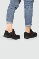 Rahat Comfort Siyah Kırmızı Unisex Spor Ayakkabı 577 Unisex Outdoor BLACK SEA BLACK SEA 577 UNİSEX TRAKING