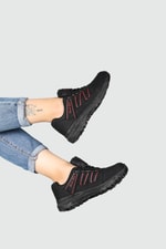 Rahat Comfort Siyah Kırmızı Unisex Spor Ayakkabı 577 Unisex Outdoor BLACK SEA BLACK SEA 577 UNİSEX TRAKING