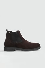 Rahat Hakiki Deri Lastikli Kahve Nubuk Erkek Bot 22K Erkek Günlük Confort Bot Wow Plus BOOTS 22K MER LIKRALI BOT
