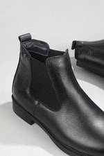 Rahat Hakiki Deri Lastikli Siyah Floter Erkek Bot 22K Erkek Günlük Confort Bot Wow Plus BOOTS 22K MER LIKRALI BOT