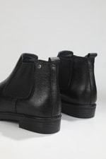 Rahat Hakiki Deri Lastikli Siyah Floter Erkek Bot 22K Erkek Günlük Confort Bot Wow Plus BOOTS 22K MER LIKRALI BOT