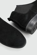 Rahat Hakiki Deri Lastikli Siyah Nubuk Erkek Bot 22K Erkek Günlük Confort Bot Wow Plus BOOTS 22K MER LIKRALI BOT
