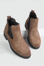 Rahat Hakiki Deri Lastikli Vizon Nubuk Erkek Bot 22K Erkek Günlük Confort Bot Wow Plus BOOTS 22K MER LIKRALI BOT