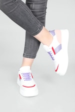 Rahat Nefes Alır Bağcıklı Byz Lila Kadın Spor Ayakkabı LANARA Kadın Sneaker Beınsteps Beinsteps 3020 Lanara 22Y