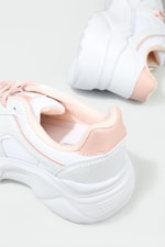 Rahat Nefes Alır Sneakers Beyaz Pudra Kadın Spor Ayakkabı 143 Kadın Günlük Spor Ayakkabı Dark Step DARKSTEP 143 ZEN SPOR AYAK