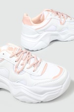 Rahat Nefes Alır Sneakers Beyaz Pudra Kadın Spor Ayakkabı 143 Kadın Günlük Spor Ayakkabı Dark Step DARKSTEP 143 ZEN SPOR AYAK