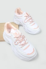 Rahat Nefes Alır Sneakers Beyaz Pudra Kadın Spor Ayakkabı 143 Kadın Günlük Spor Ayakkabı Dark Step DARKSTEP 143 ZEN SPOR AYAK