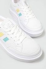 Rahat Nefes Alır Sneakers Beyaz Sarı Su Yeşil Kadın Spor Ayakkabı 151 Kadın Günlük Spor Ayakkabı Dark Step DARKSTEP 151 ZEN SPOR AYAK